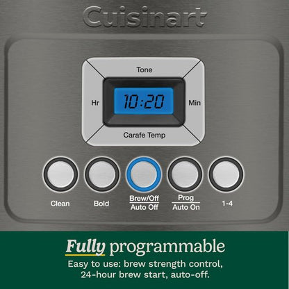 Cuisinart 14-Cup Coffee Maker - Programmable PerfecTemp with Brew Strength Control | Black Stainless Steel