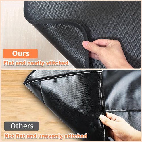 Hearth Rugs Fireproof, Fireplace Rug, Fireplace Mat, Fireplace Rugs Fire Resistant, 48" x28”, Heated Floor Mat for Outdoor BBQ Grills, Fire Pits, Smokers, Woodstoves