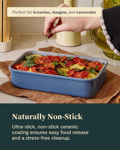 Caraway Nonstick Baking Pan | 9” x 6.5” Deep Ceramic Casserole Dish - Non-Toxic, PTFE & PFOA Free - Black