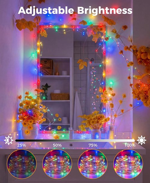 Fairy Lights 66 Ft | 200 LED Plug-In String Lights with Remote, 8 Modes & Timer for Indoor Decor