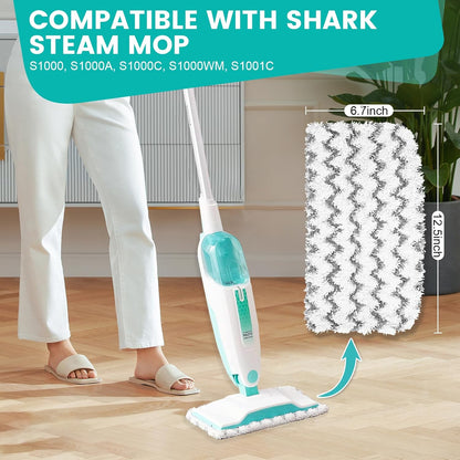Shark | 6 Pack Steam Mop Replacement Pads - Washable & Reusable Microfiber for S1000 Series