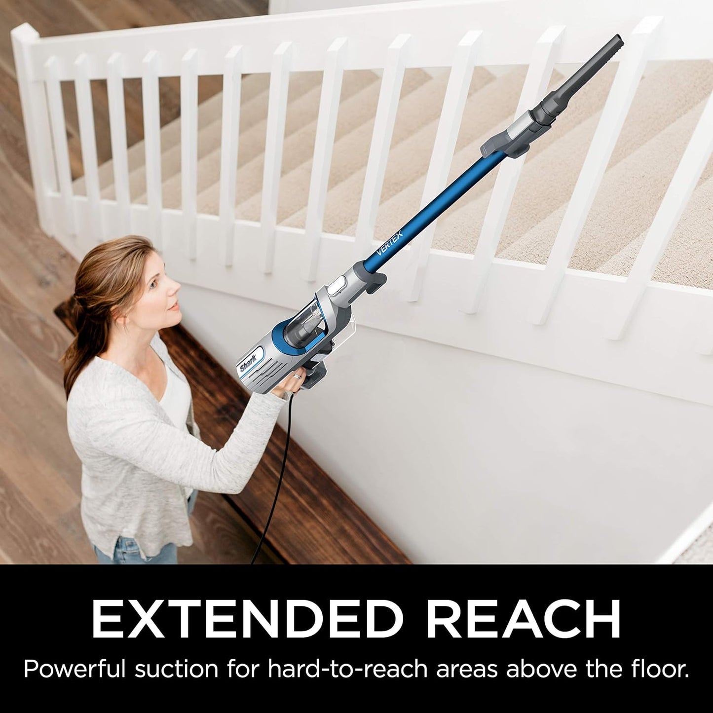 Shark Vertex Ultralight Corded Stick Vacuum Cleaner - Powerful Pet Hair Removal | Removable Handheld | 3 Attachments Included