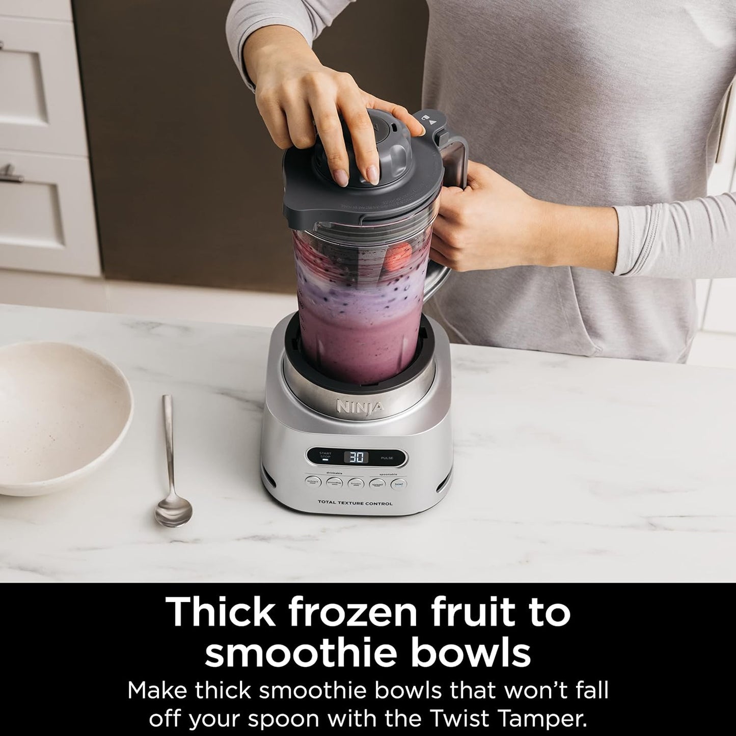 Ninja SS151 TWISTi Blender DUO - High-Speed 1600W Smoothie Maker with 34-Oz Pitcher & 2 To-Go Cups - Gray