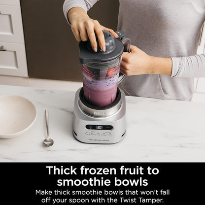Ninja SS151 TWISTi Blender DUO - High-Speed 1600W Smoothie Maker with 34-Oz Pitcher & 2 To-Go Cups - Gray