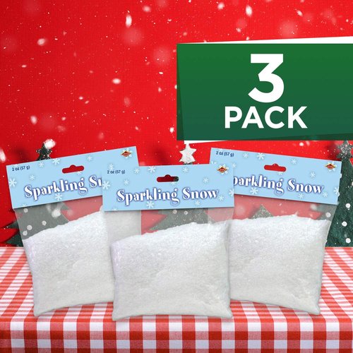 Beistle Sparkling Snow | Pack of 3 Decorative Snowflakes for Festive Decor