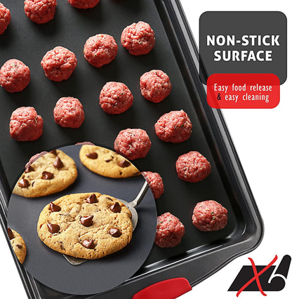 Skiennix 15-Piece Nonstick Baking Pan Set - Premium BPA-Free Bakeware with Cookie Sheets, Muffin Pan & Utensils | Black