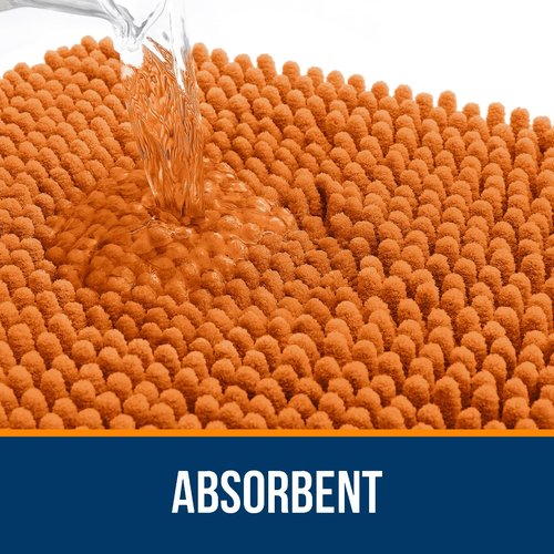 OLANLY Bathroom Rugs 30x20, Extra Soft Absorbent Chenille Bath Rugs, Rubber Backing Quick Dry, Machine Washable Bath Mats for Bathroom Floor, Tub and Shower, Home Decor Accessories, Clay