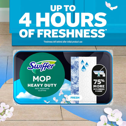 Swiffer Heavy Duty Mop Refills - Multi-Surface Cleaning Cloths with Fresh Outdoor Scent | 20 Count