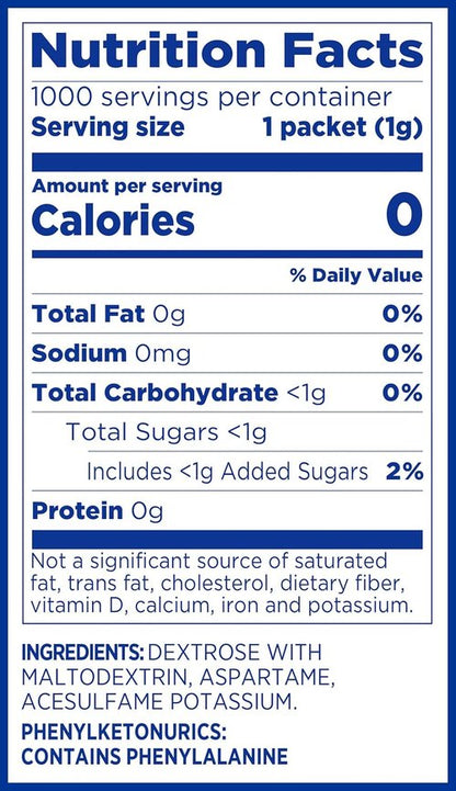EQUAL 0 Calorie Sweetener - Zero Calorie Sugar Substitute Packets | 500 Count for Healthy Living