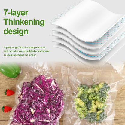 Moretoes Vacuum Sealer Bags - 6 Rolls of 11" x 20' BPA-Free Food Storage Bags for Meal Prep & Sous Vide