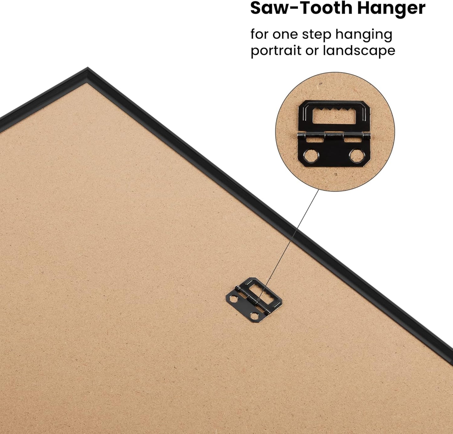 Upsimples 20x30 Picture Frame - Scratch-Proof Black Poster Frames for Photo Gallery | 3 Pack, Horizontal/Vertical Mounting