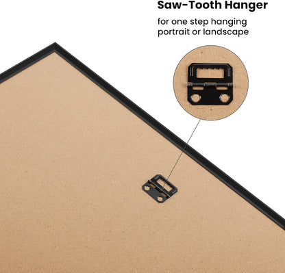Upsimples 20x30 Picture Frame - Scratch-Proof Black Poster Frames for Photo Gallery | 3 Pack, Horizontal/Vertical Mounting