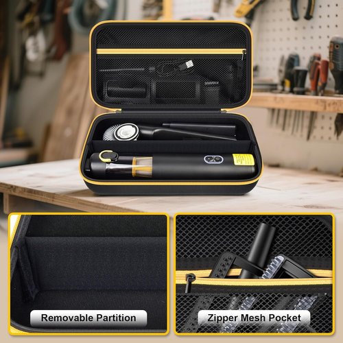 GWCASE Portable Mini Cordless Car Vacuum Case - Organizer with Removable Divider | Fits Fanttik Slim V8 Apex & V8 Mate (Black)