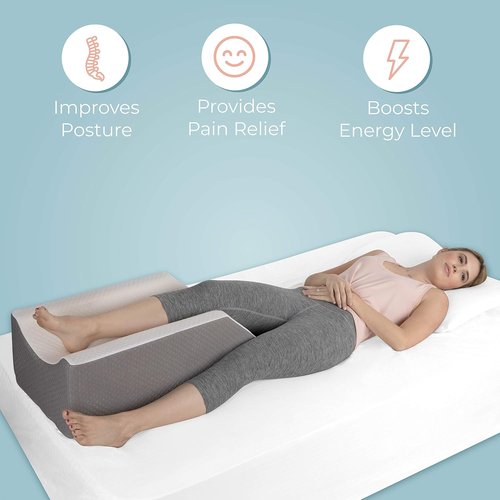 Kölbs Single Leg Elevation Pillow - Stylish Jacquard Cover for Post-Surgery Ankle & Knee Support
