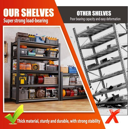 Heavy Duty Metal Shelving Unit by [Brand Name] - Adjustable 5-Tier Garage Storage Rack, 2050 lbs Capacity, 71”x46”x18”