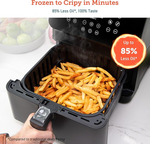 COSORI 12-in-1 Air Fryer - 5.8QT Capacity, Fast Cooking with AdaptIQ Tech | Includes 100+ Recipes