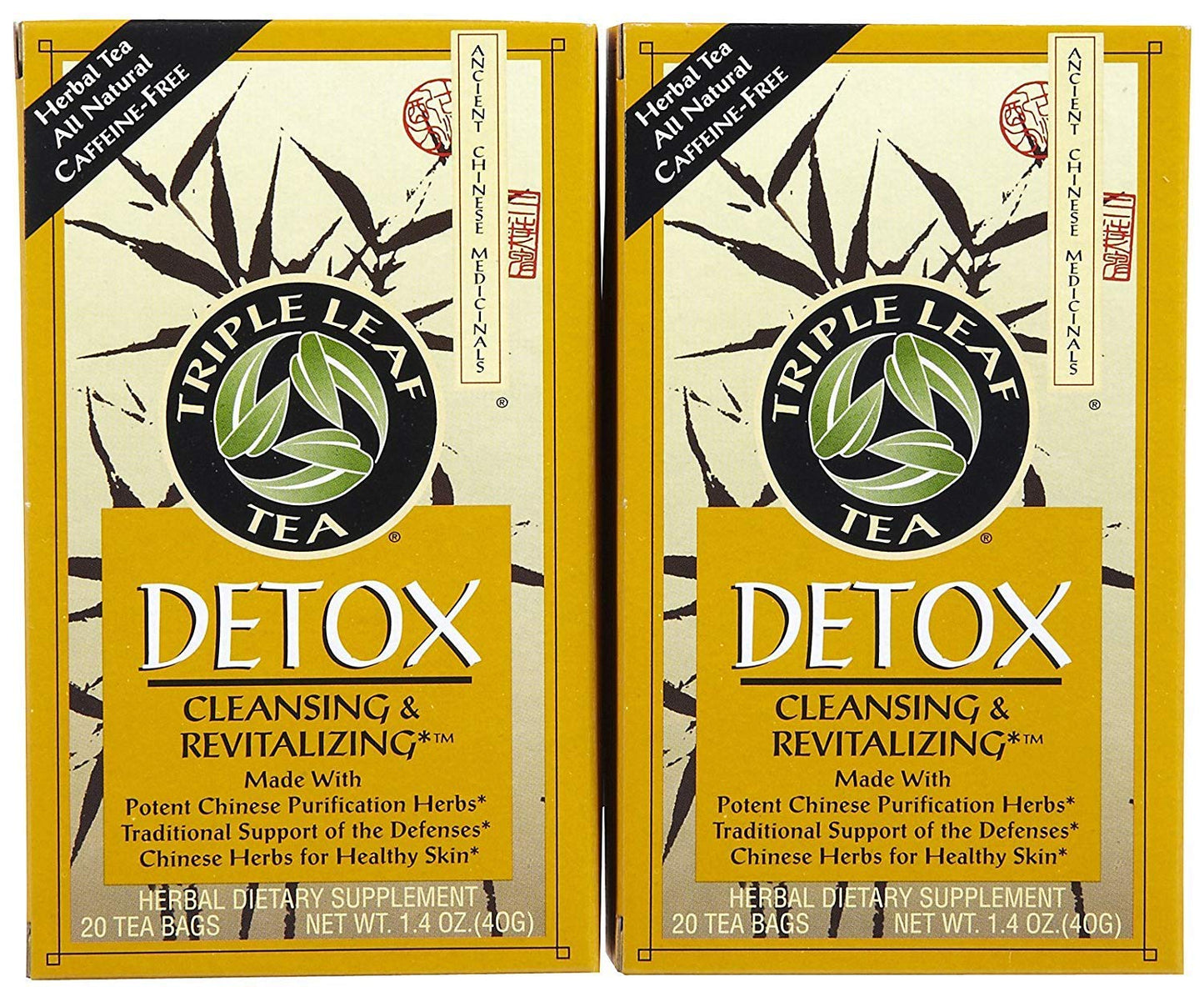 Triple Leaf Triple Leaf Tea Bags, Detox, 20 ct, 2 pk