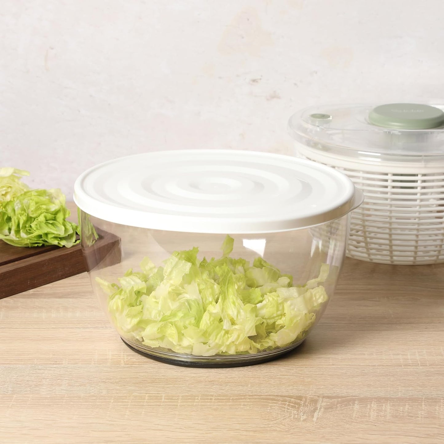 Sur La Table 6.3 Qt Salad Spinner | Essential Fruit & Vegetable Washer in Juniper Green