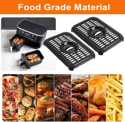 Ninja Foodi Air Fryer Replacement Parts - 2 PCS Non-Stick Grill Pan & Crisper Plate | Dishwasher Safe