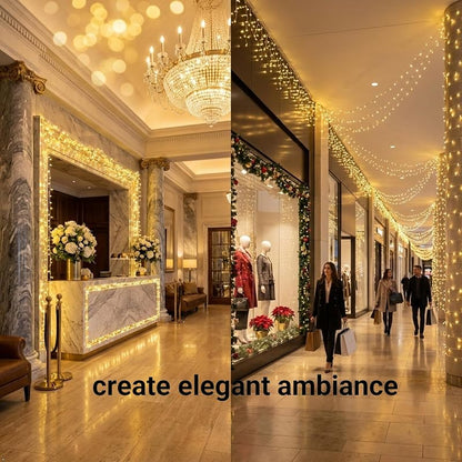 TIGOMOOV Clear White Christmas Lights, 50-Ct 13ft Incandescent String Lights, Plug-In, End-to-End Connectable, White Wire - Variation: Clear White-White Wire+50 Count-1PC