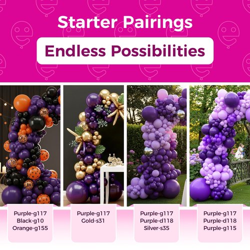 Bezente Dark Purple Giant Balloons 36 Inch - 8 Pack Jumbo Purple Large Round Purple Balloons for Wedding Graduation Halloween Birthday Party Backdrop Decorations