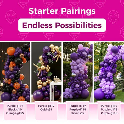 Bezente Dark Purple Giant Balloons 36 Inch - 8 Pack Jumbo Purple Large Round Purple Balloons for Wedding Graduation Halloween Birthday Party Backdrop Decorations