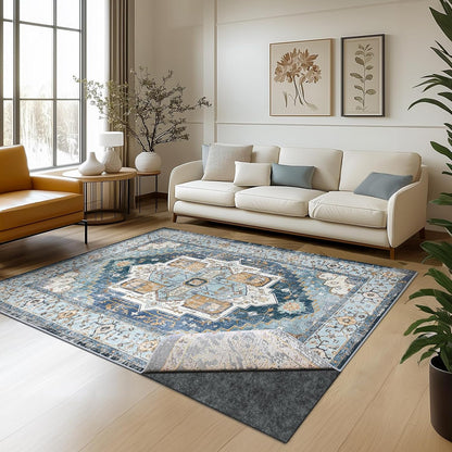 Skiennix Waterproof Rug Pad - Non-Slip Carpet Pad for All Floors | 8x10 ft Soft & Safe Design