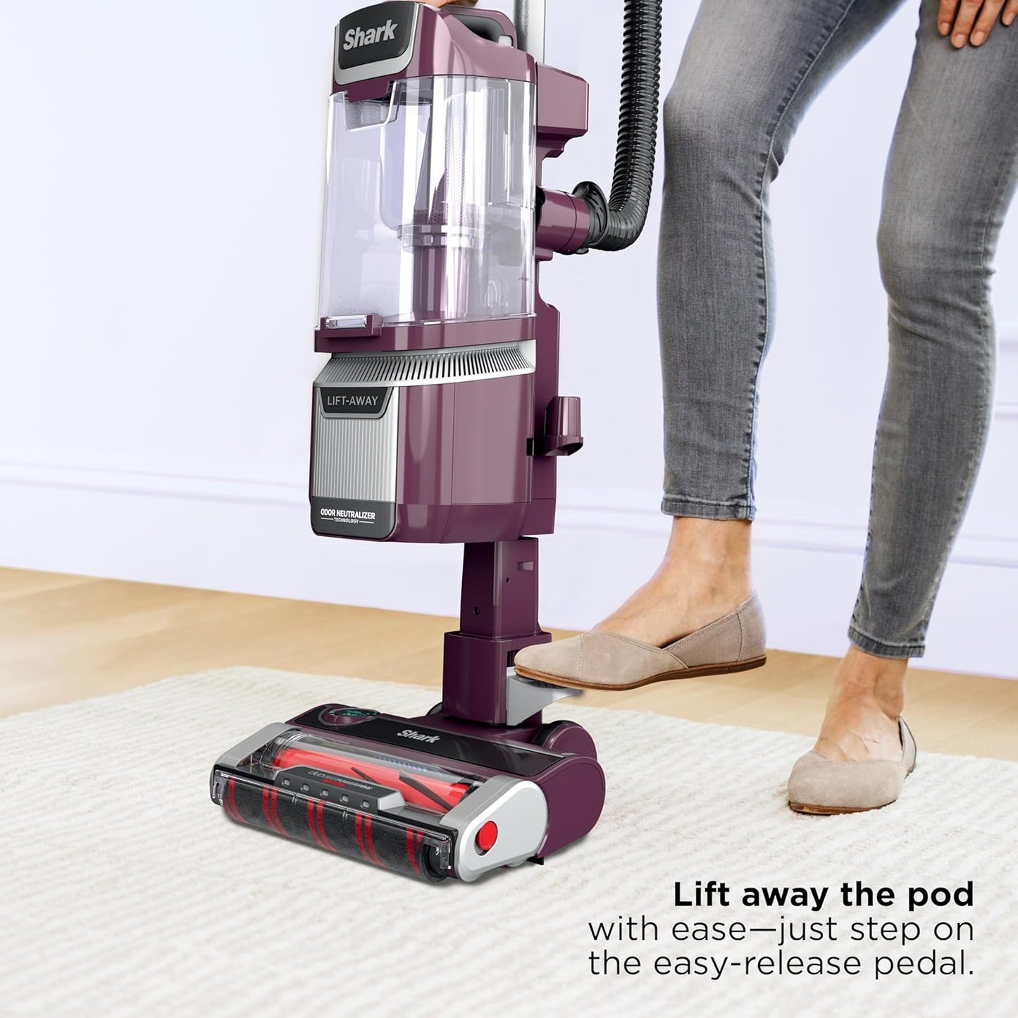 Shark LA702 Rotator Pet Lift-Away Vacuum - DuoClean PowerFins & Odor Neutralizer | Wine Purple