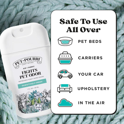 Poo-Pourri Pawsitively Fresh Pocket Deodorizer Spray - Natural Pet Odor Remover for Dogs & Cats - Vet Recommended
