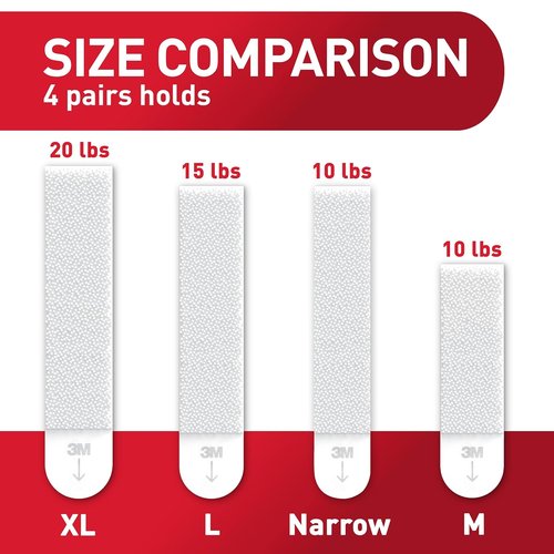 Command 15 lb Large Picture Hanging Strips - Damage-Free Wall Hangers for Home Decor | 14 Pairs (28 Strips)