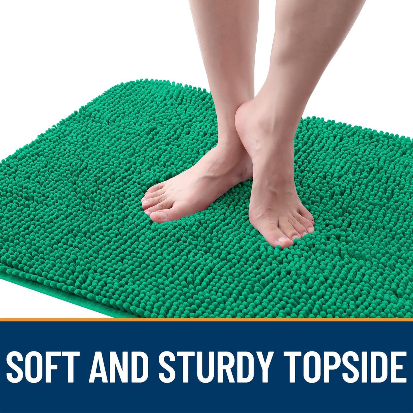 OLANLY Dog Door Mat - Absorbent Non-Slip Washable Doormat for Muddy Paws | 24x16 Emerald Green