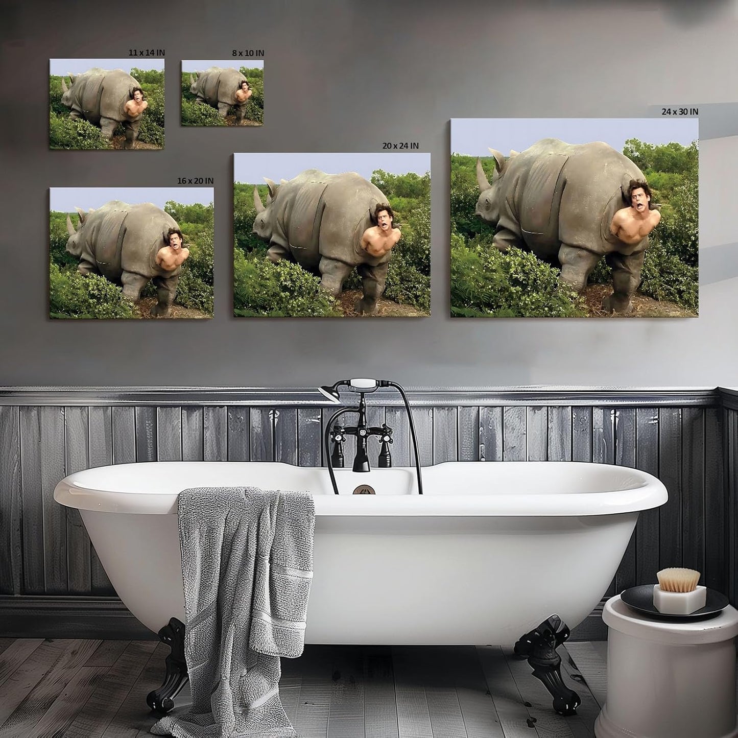 VYPEROCK Funny Canvas Wall Art - Retro Ace Ventura Comedy Poster for Bathroom Decor | 8x10 Inch