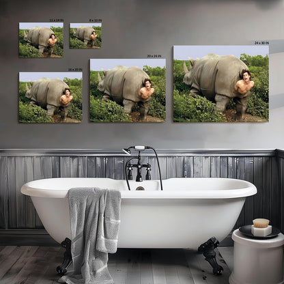 VYPEROCK Funny Canvas Wall Art - Retro Ace Ventura Comedy Poster for Bathroom Decor | 8x10 Inch