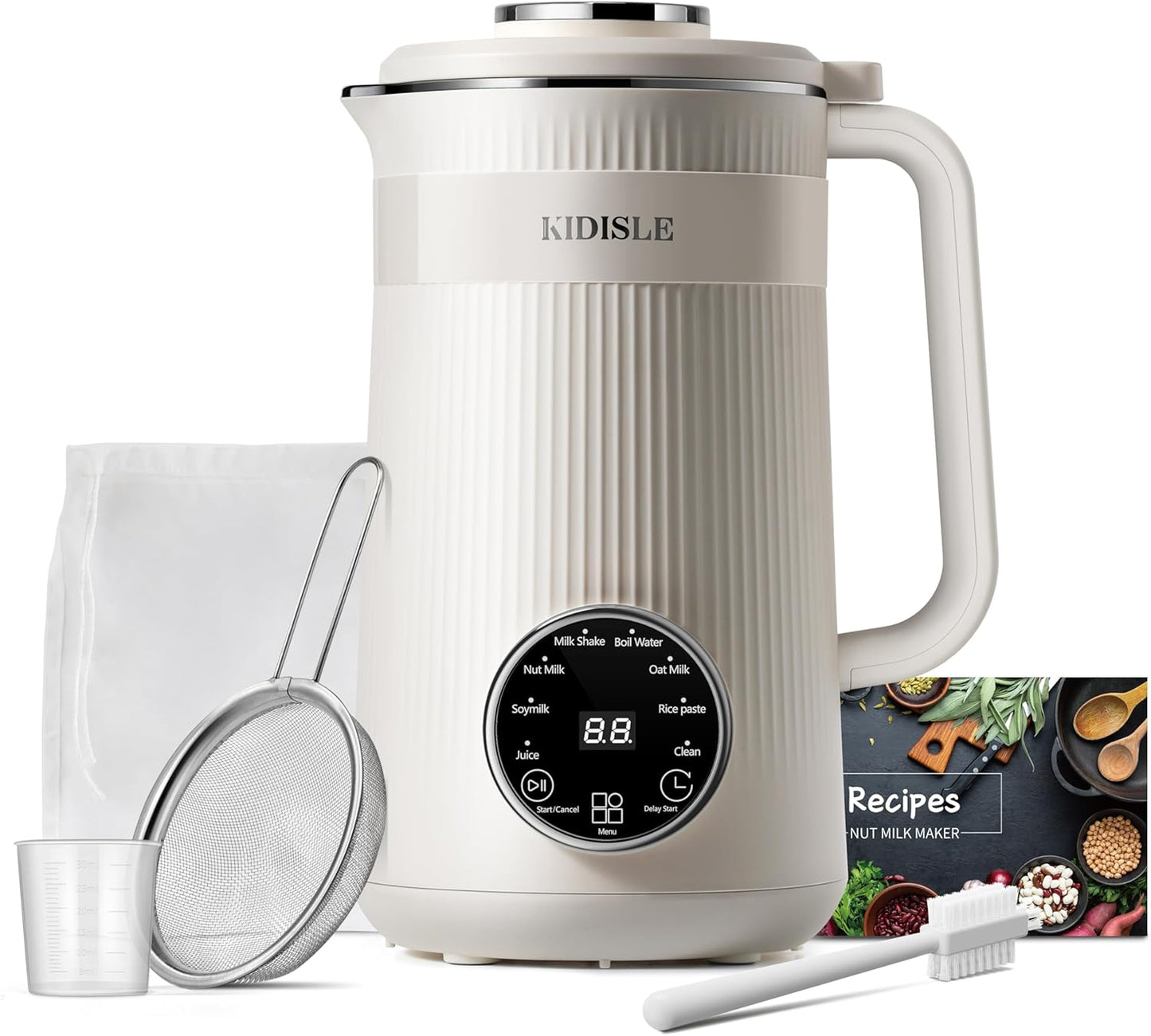 Skiennix 8-in-1 Nut Milk Maker Blender - 32oz Automatic Plant-Based Beverage Machine with Delay Start & Keep Warm Feature