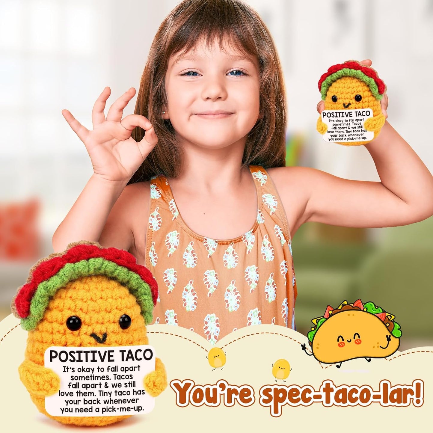 Mini Emotional Taco | Unique Birthday Gift for Women & Men | Perfect for Teachers, Moms, & Friends