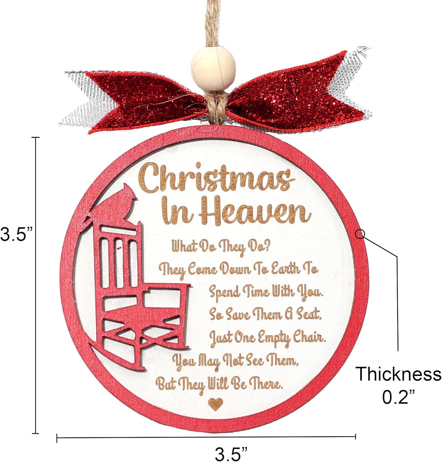 Regine Switzerland Cardinal Christmas Ornament - Memorial Gift for Loved Ones | Sympathy Keepsake
