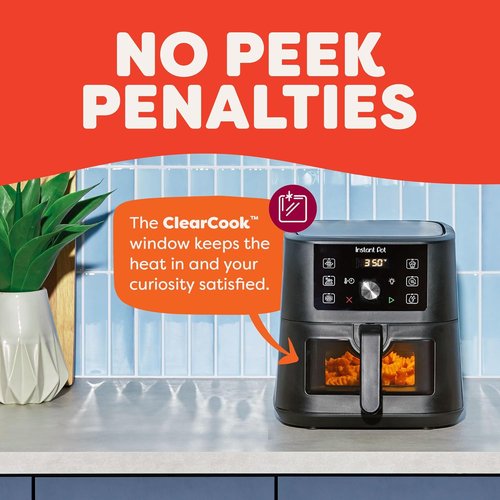 Instant Pot 4Qt Vortex Mini Air Fryer - 6-in-1 Multi-Function with Custom Programs | Black, 4 Quarts