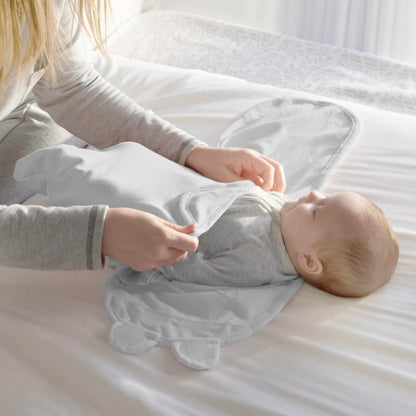 SwaddleMe by Ingenuity Original Swaddle, 100% Cotton, Improves Sleep & Calms Startle Reflex, Preemie Size, Up to 7 Pounds, 1-Pack, Baby Swaddle Blanket - Cream