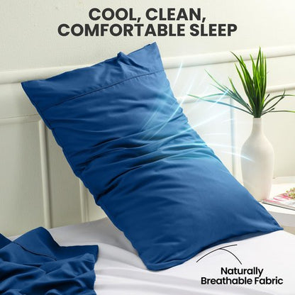 Utopia Bedding Pillow Cases Standard Size 2-Pack – Soft Brushed Microfiber – Envelope Closure – Perfect for Hospitals, Hotels, Guest Rooms – Oeko-TEX Certified, 20x26 Inches (Blue Dusk)