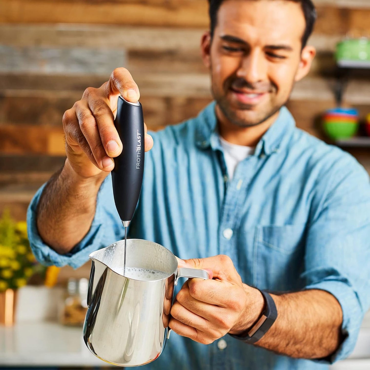 Milk Frother Handheld - Whisk Foam Maker for Lattes, Cappuccinos & More | Perfect for Hot Drinks