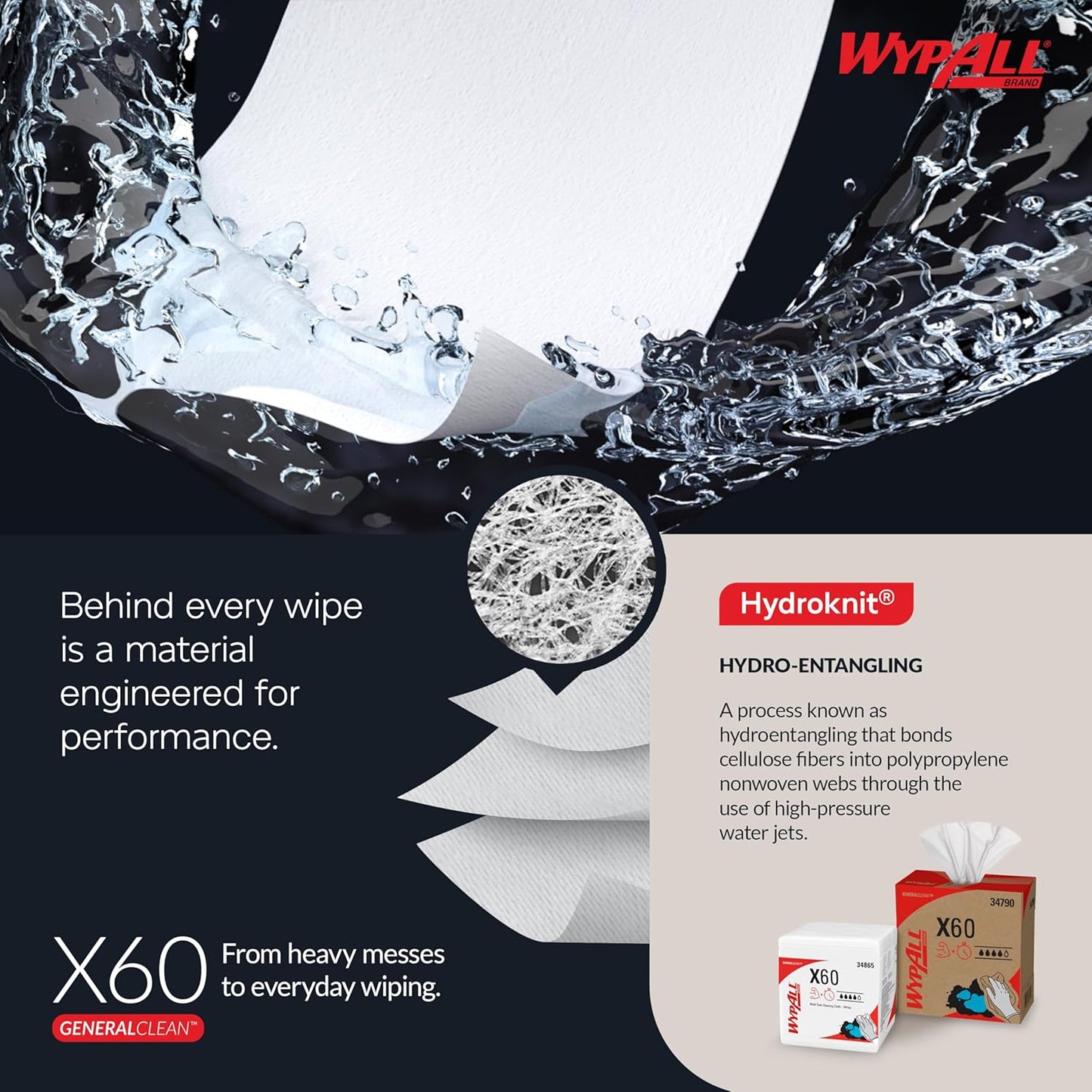 WypAll GeneralClean Jumbo Cleaning Wipes - Strong, Absorbent Cloths | Blue, 1 Roll of 1,100 Sheets
