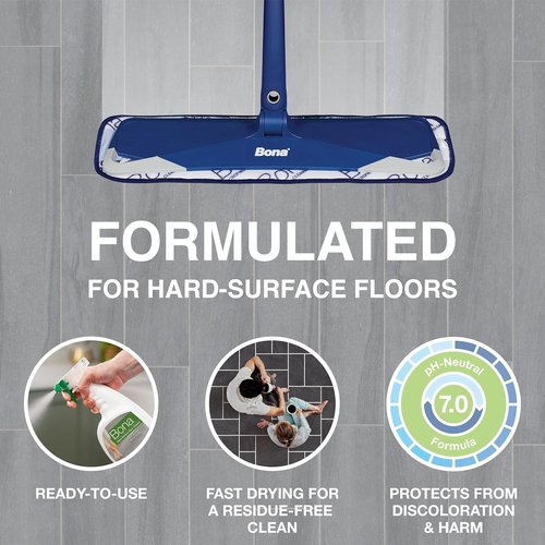 Bona Multi-Surface Floor Cleaner Spray - 32 Oz - Unscented & Refillable | Residue-Free Solution for Stone, Tile, Laminate & Vinyl Floors