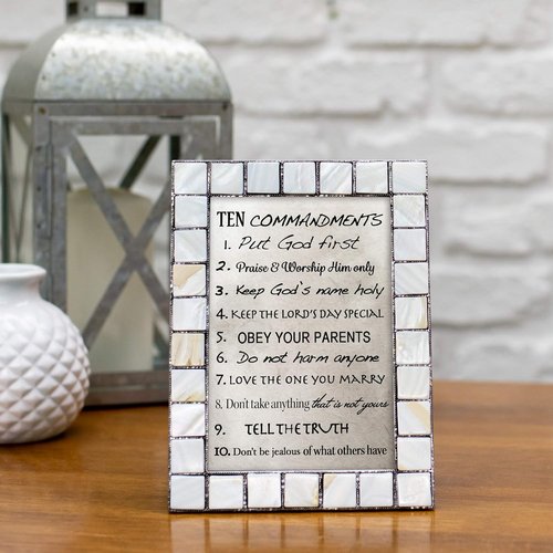 Cottage Garden Mother of Pearl Grey Photo Frame - Versatile 4 x 6 Table Top & Wall Display