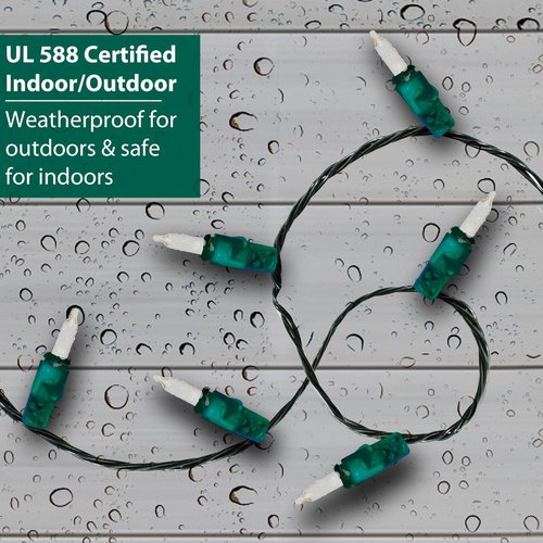 Brite Star Mini String Christmas Lights - 100 Count Clear Indoor/Outdoor 22ft with White Wire