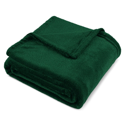 PAVILIA Fleece Blanket King Size | Super Soft, Plush, Luxury Flannel Throw | Lightweight Microfiber Blanket for Sofa Couch Bed (Emerald Green, 90x108 inches)