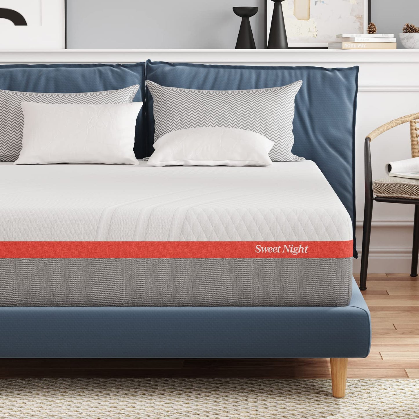 Sweetnight 12 Inch Queen Gel Memory Foam Mattress, Cool Sleep & Pressure Relief, Plush Mattress with Motion Isolation, Clarity