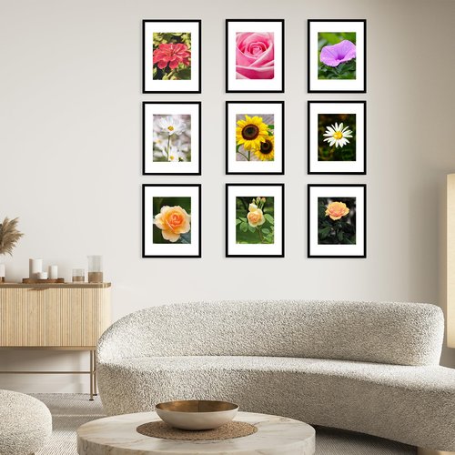 JCJMY 12 Packs 11x14 Picture Frames, Display 8x10 with Mat or 11x14 Without Mat, Black Gallery Wall Frame Set, 11 by 14 Frames Bulk Set of 12 Collage Wall Decor Photo Frames Set for Wall, Black