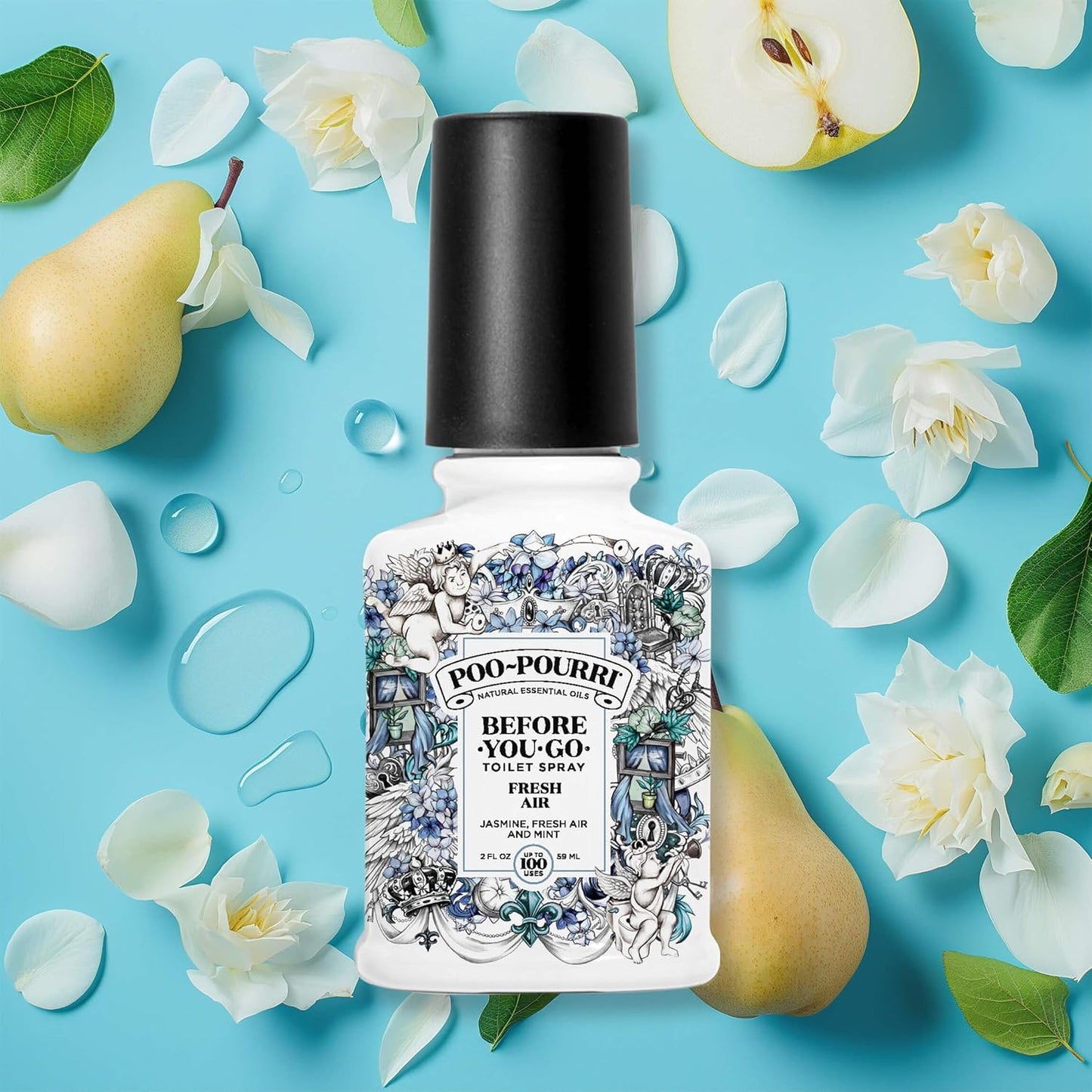 Poo-Pourri Before-You-Go Toilet Spray - Fresh Air & Mint, 2 Fl Oz | Jasmine Scented Solution