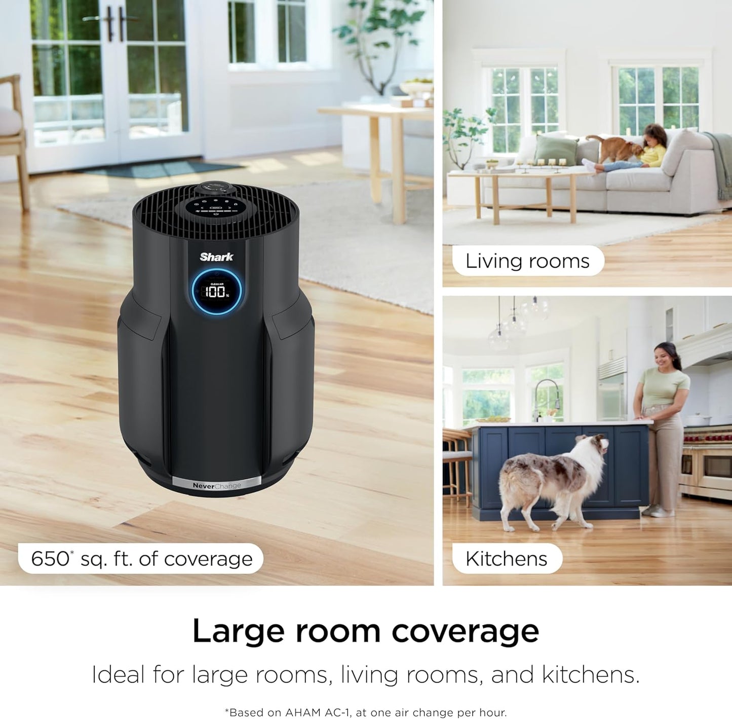Shark Air Purifier - HEPA-Exceeding Filter for Large Rooms | Captures Dust, Odor, Smoke & Pet Dander
