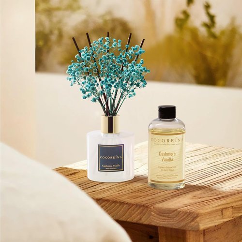 COCORRÍNA Reed Diffuser Refill - Cashmere Vanilla 6.7 Fl. Oz | Includes 8 Reeds for Lasting Fragrance